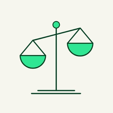 Green scales icon.